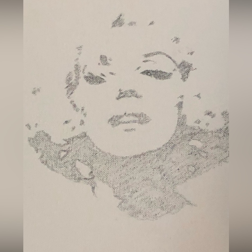 Monochrome Marilyn-style Pencil Portrait Canvas